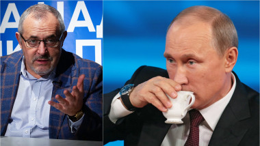 Boris Nadejdin / Vladimir Putin bea dintr-o ceașcă de ceai
