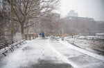 Snow Hits The Dumbo Region Of Brooklyn In New York City - 19 Jan 2024