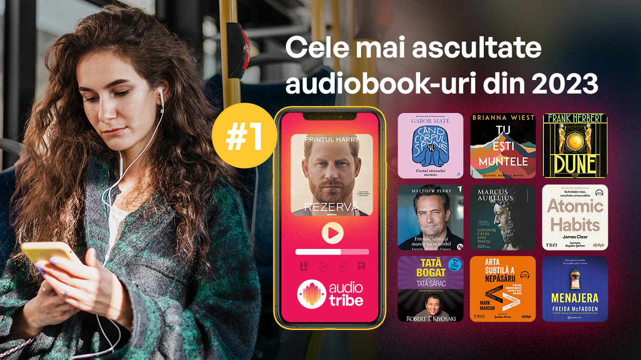 Cele mai ascultate cărți în 2023. Ce carte audio deține recordul absolut