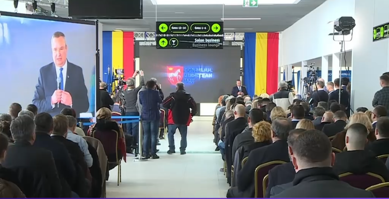 Ciucă, la inaugurarea Terminalului 4 al Aeroportului Iași: S-a demonstrat că administrațiile liberale sunt în topul nivelului de trai