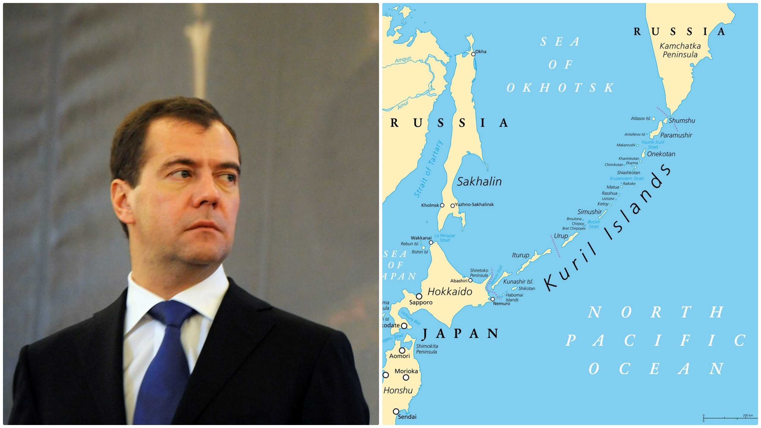 Medvedev atacă acum Japonia pentru Insulele Kurile: Samuraii triști să-și facă seppuku dacă îndrăznesc