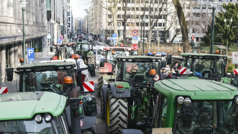 protestele fermierilor in bruxelles