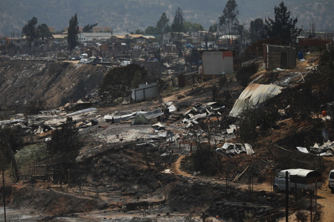 Forest fires affect central-southern Chile