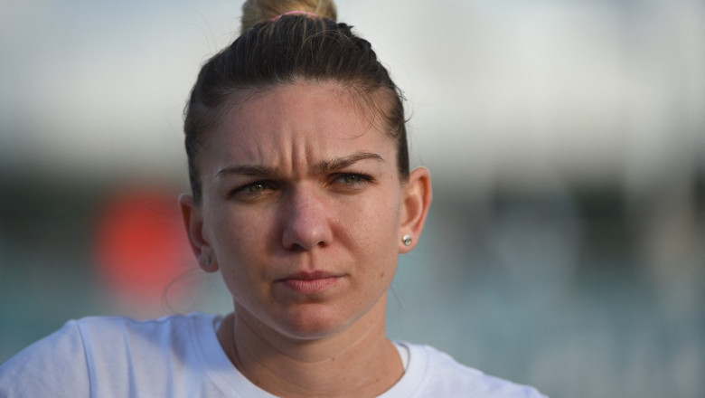 simona halep la antrenament