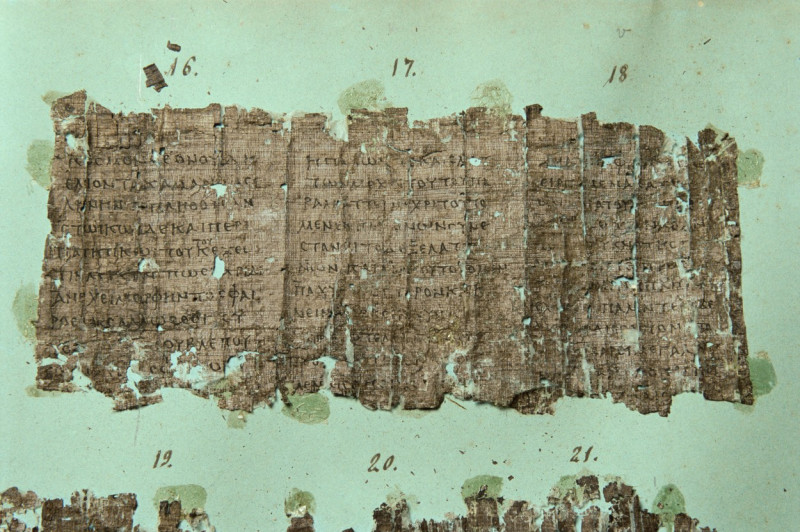Ancient papyrus scroll