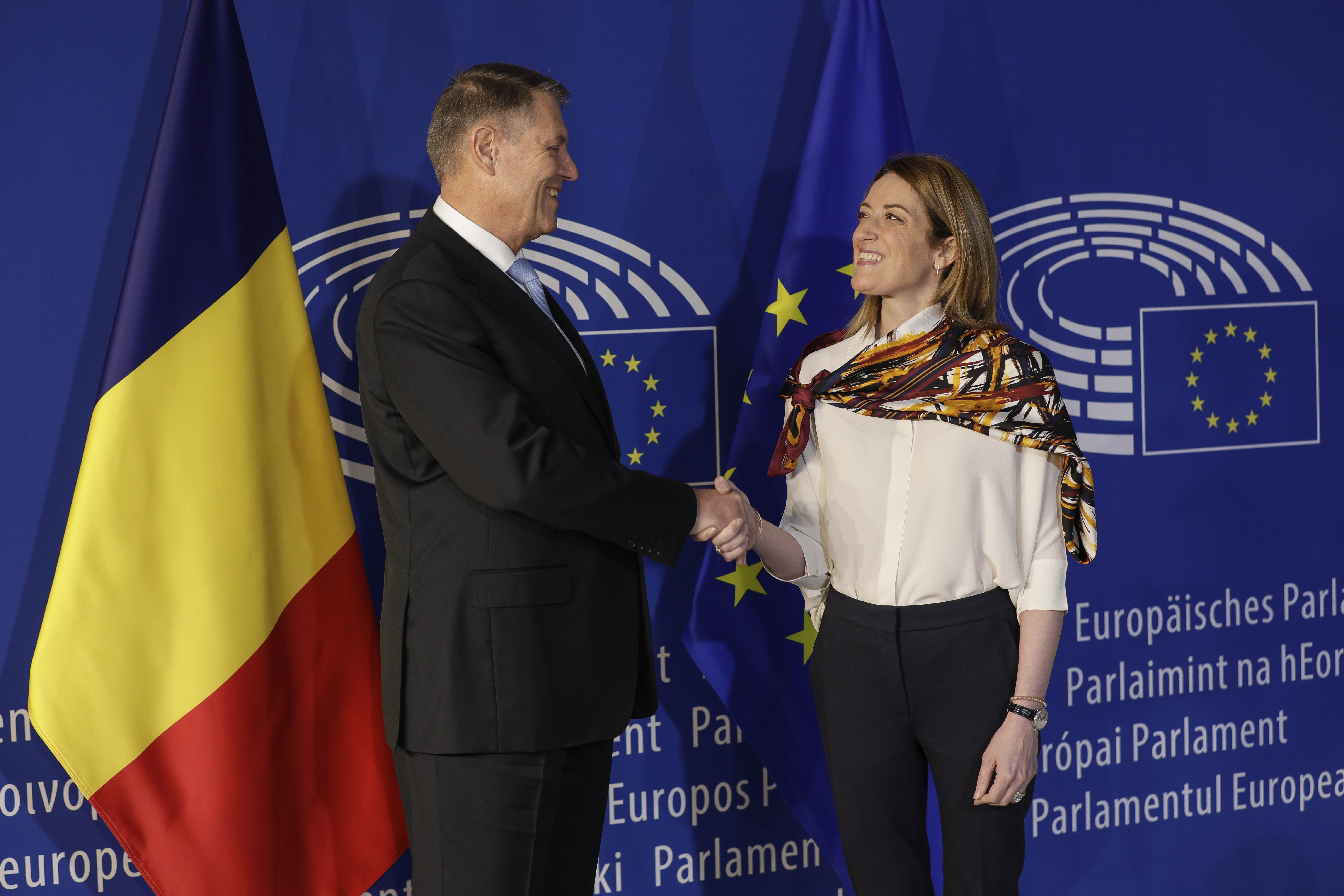 Președinta PE: „Europa va fi mai puternică atunci când România se va alătura zonei euro și își va ocupa locul binemeritat în Schengen”