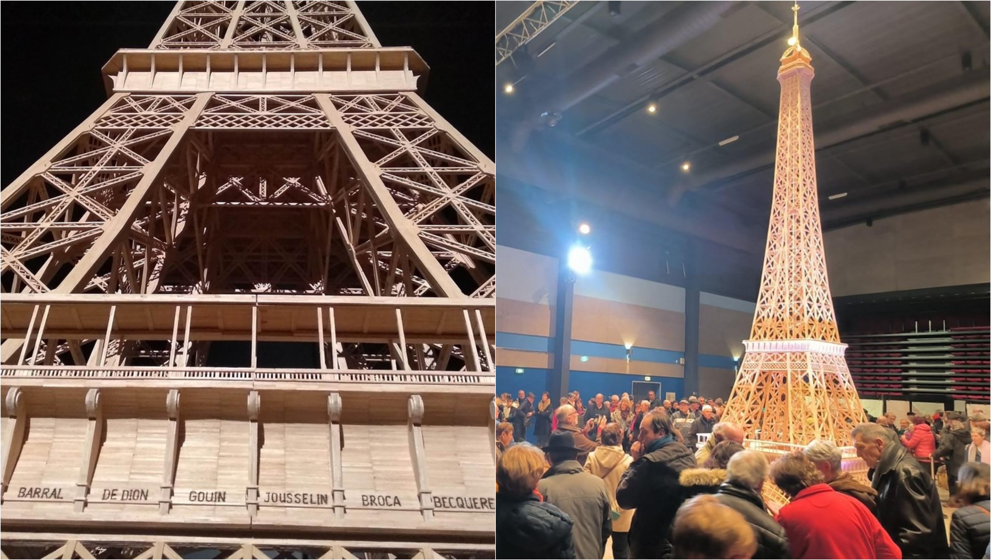 Un bărbat a lucrat 8 ani la un model de peste 7 metri înălțime al Turnului Eiffel făcut din chibrituri, dar recordul i-a fost invalidat
