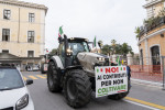 Tractors march to protest in downtown Rome: Italian farmers against the new EU regulations