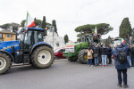 Tractors march to protest in downtown Rome: Italian farmers against the new EU regulations