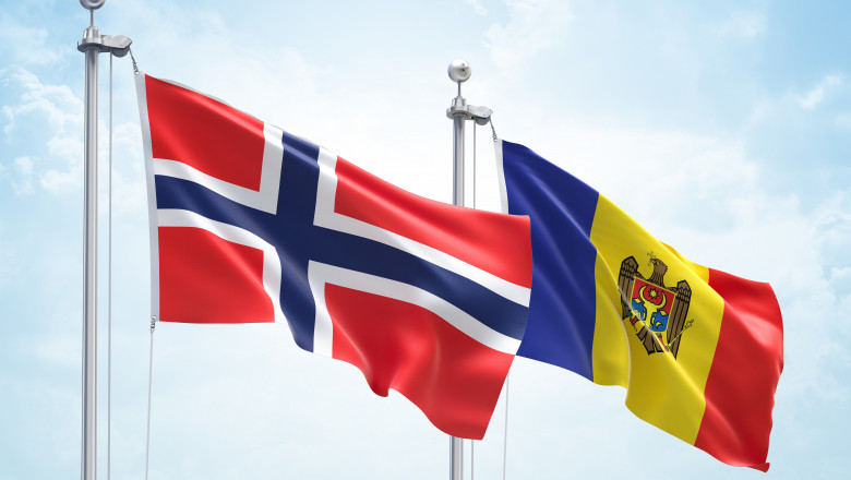 steagurile norvegiei si republicii moldova
