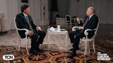 Tucker Carlson interview Vladimir Poutine au Kremlin à Moscou