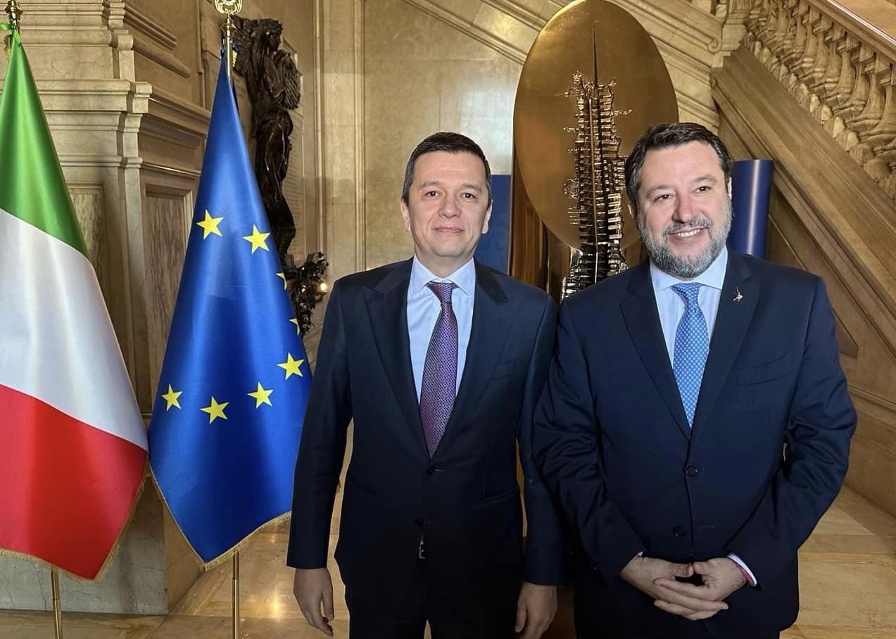 Grindeanu și Salvini au discutat despre conexiunea rutieră Marea Baltică - Marea Neagră - Marea Egee, care va trece și prin România