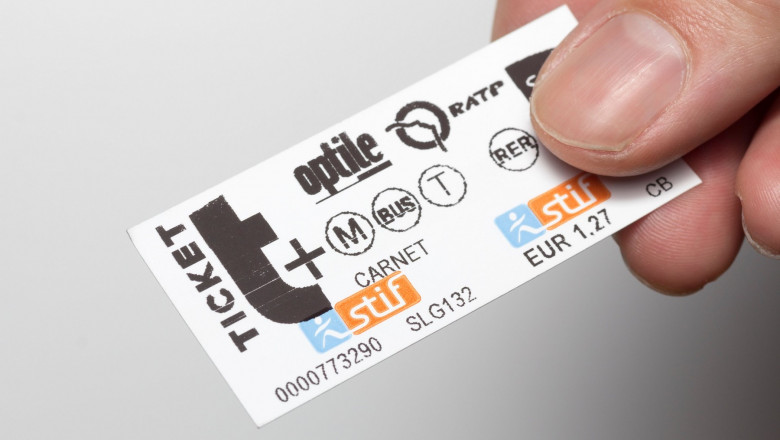 Paris T-ticket allowing travel within Paris by RER, Metro, RATP bus, or tramway, plus trams and RATP &amp; Optile buses in suburbs.