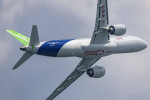 SINGAPORE, SINGAPORE - FEBRUARY 18: China s self-developed passenger jet C919 performs a rehearsal flight during a previ