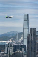 Mainland-made plane performs flypast over Victoria Harbour