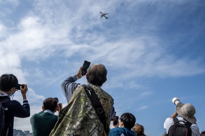 Hong Kong C919 Flyby Of Victoria Harbour - 16 Dec 2023