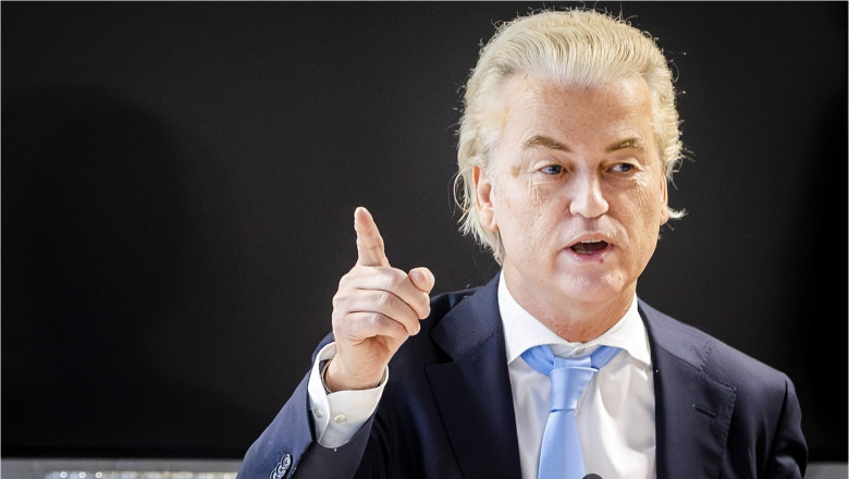Geert Wilders cu arătătorul ridicat