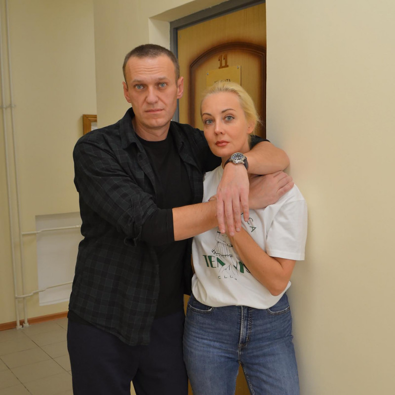 Alexei Navalny and his wife Yulia