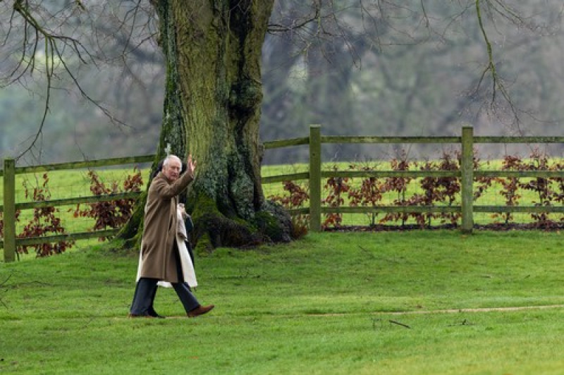 King Charles And Queen Camilla At The Morning Service At St Mary Magdalene Church In Sandringham, Norfolk, On Sunday Morning - 11th Feb 2024