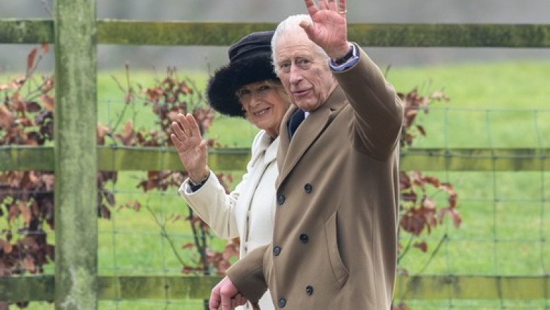 King Charles And Queen Camilla At The Morning Service At St Mary Magdalene Church In Sandringham, Norfolk, On Sunday Morning - 11th Feb 2024