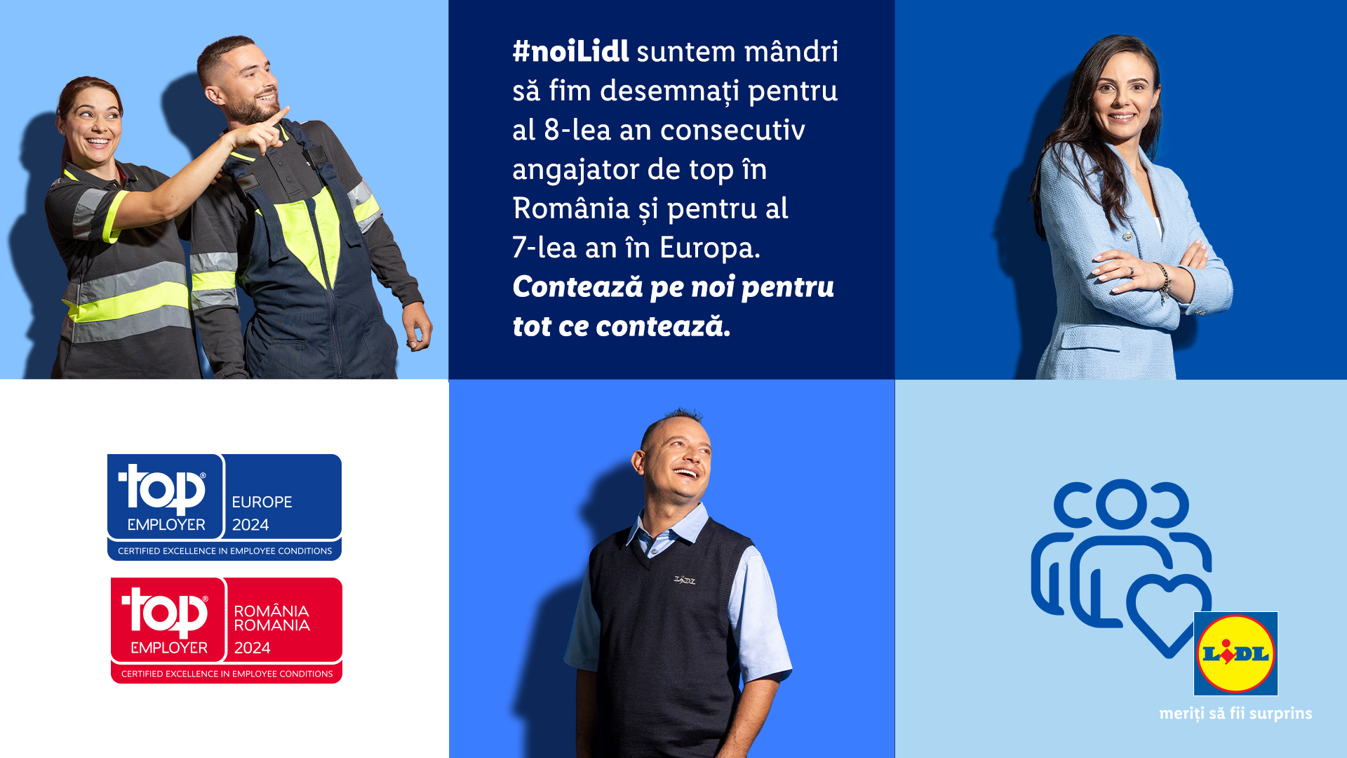 (P) Lidl România este printre cei mai buni angajatori de pe piața locală, poziție pe care o ocupă de 8 ani la rând