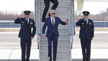 U.S. President Joe Biden arrives to New York City at JFK Airport