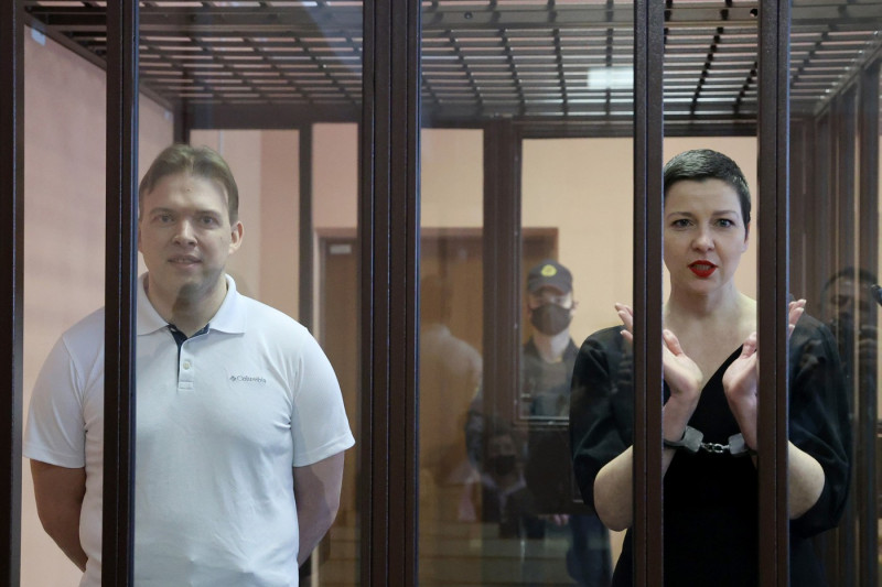 Sentencing hearing for Belarus opposition activists Kolesnikova and Znak