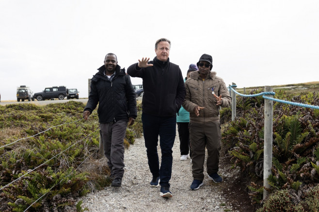 Foreign Secretary David Cameron visits the Falkland Islands