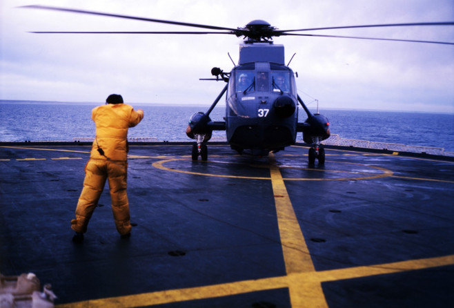 Helicopter, Falklands War, 1982. Creator: Luis Rosendo.