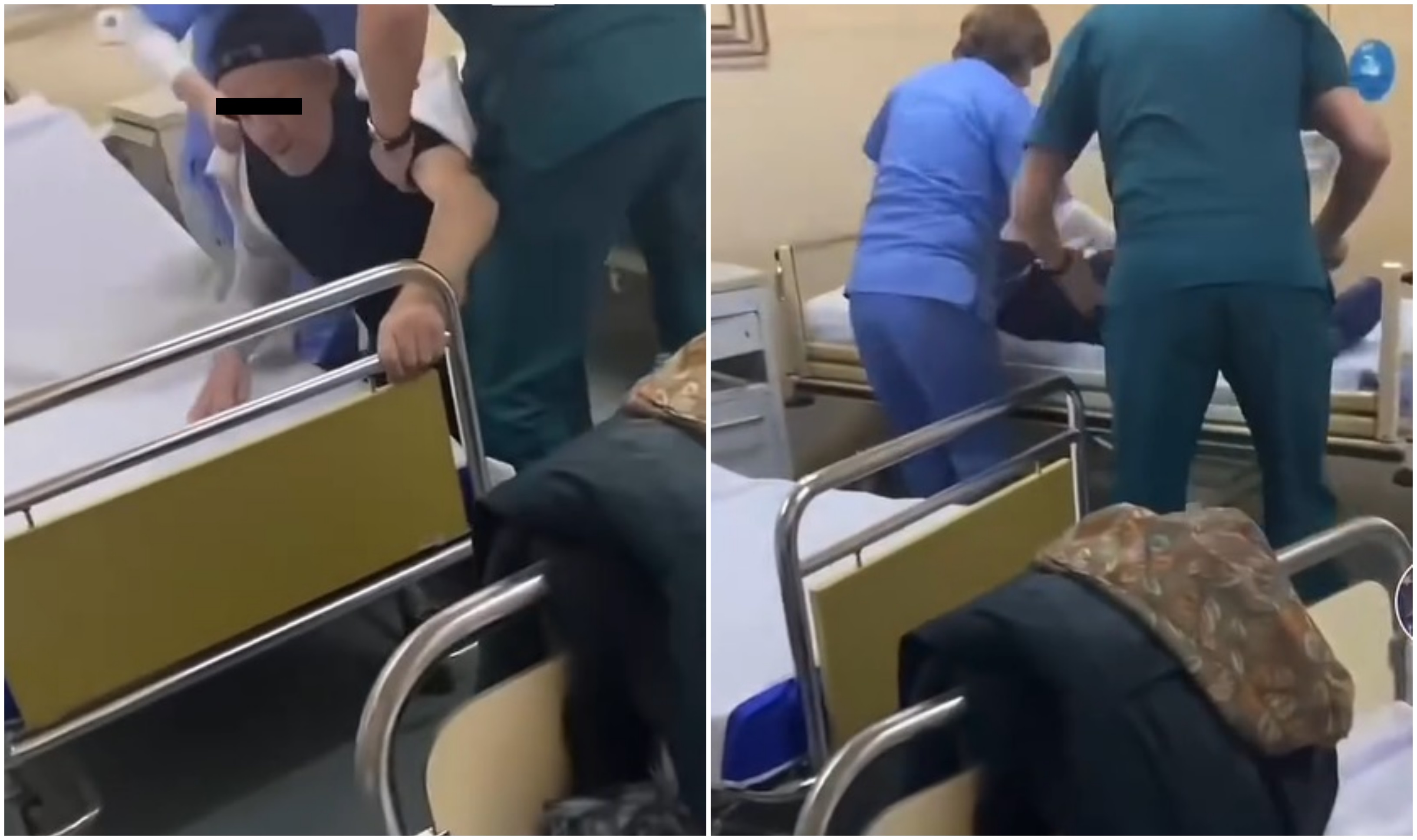 Infirmiera și brancardierul, filmați în timp ce bruschează un bătrân la UPU Bârlad, au fost concediați
