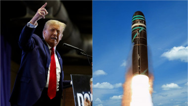 Donald Trump / rachetă M51 SLBM balistică din arsenalul Franței
