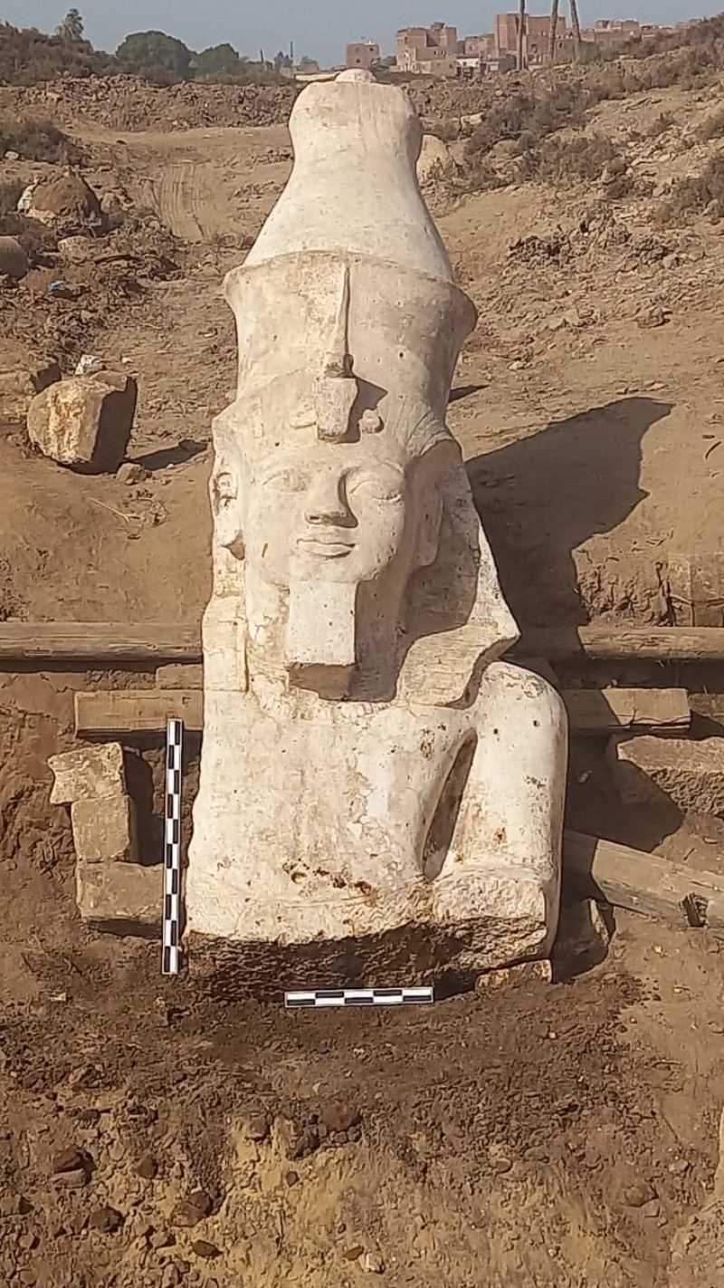EGYPT MINYA RAMSES II STATUE DISCOVERY