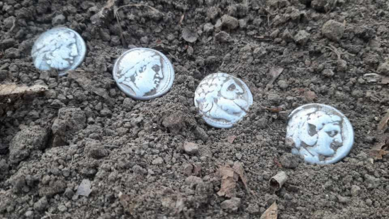 descoperire arheologica monede vechi