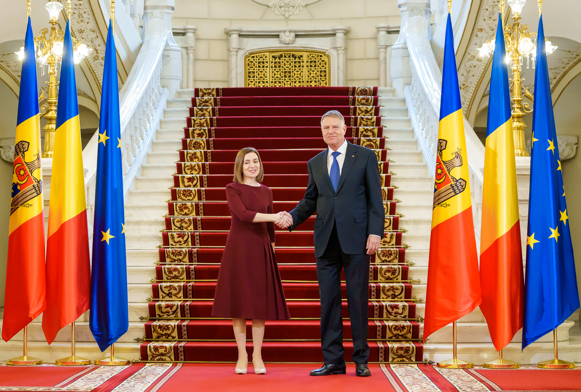 Iohannis a primit-o pe Maia Sandu la Palatul Cotroceni: „Ajutăm în continuare R. Moldova, inclusiv în ceea ce privește aderarea la UE”