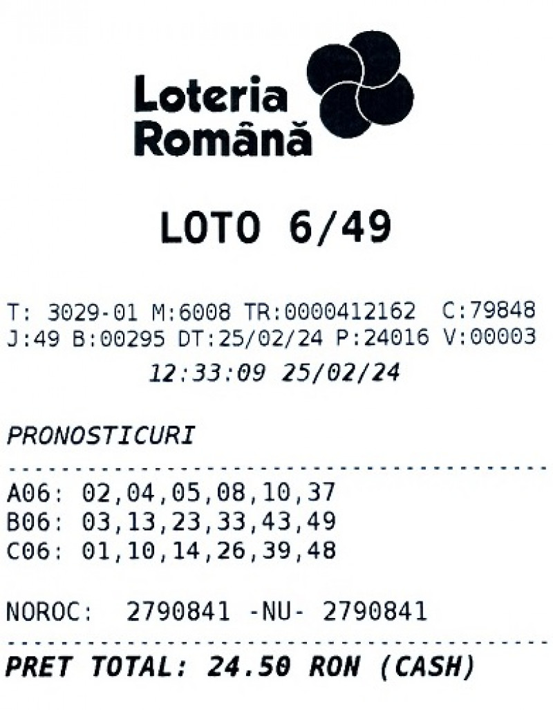 bilet castigator loteria romana