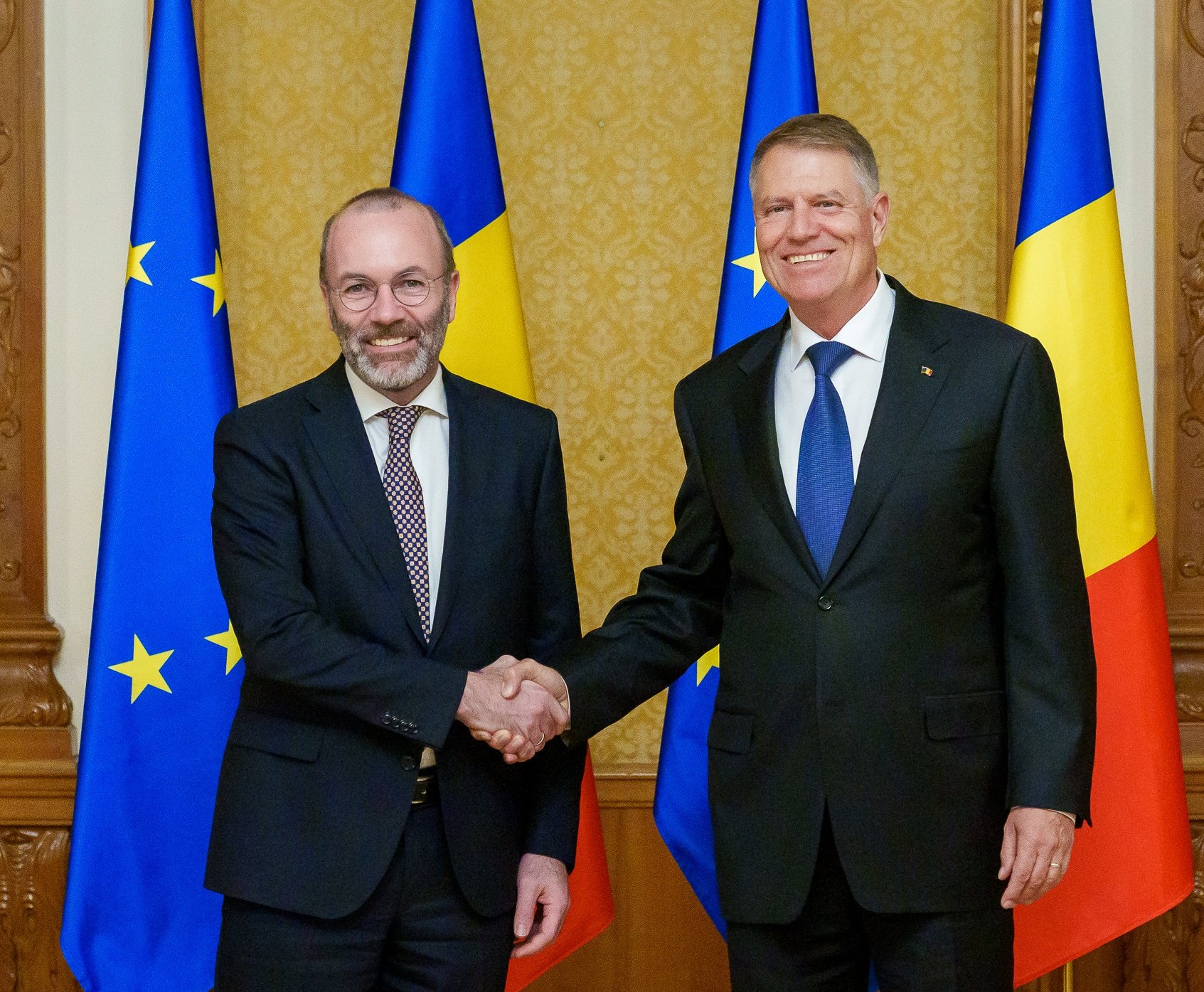 Klaus Iohannis, întâlnire cu Manfred Weber înainte de Congresul PPE. Despre ce subiecte au discutat