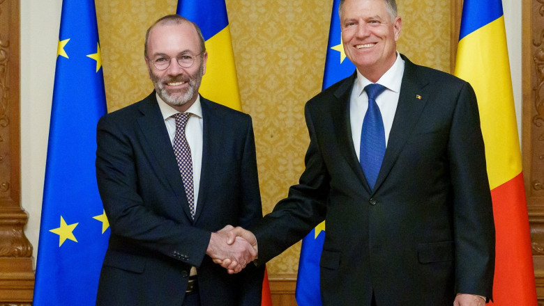 Șeful statului Klaus Iohannis a avut o întrevedere, marţi, la Palatul Cotroceni, cu preşedintele Partidului Popular European Manfred Weber