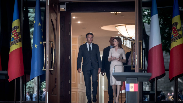 Emmanuel Macron Meets With Maia Sandu - Chisinau