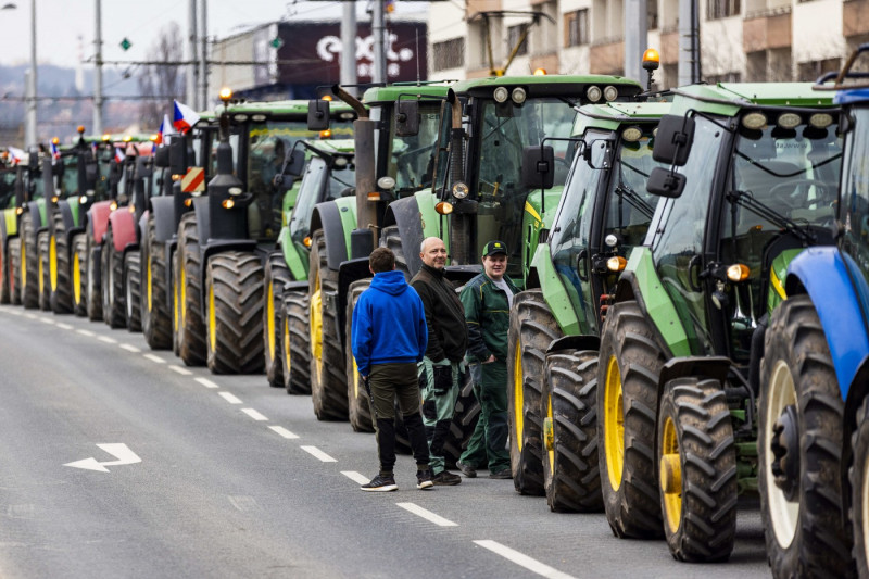 Farmers' protest in Prague