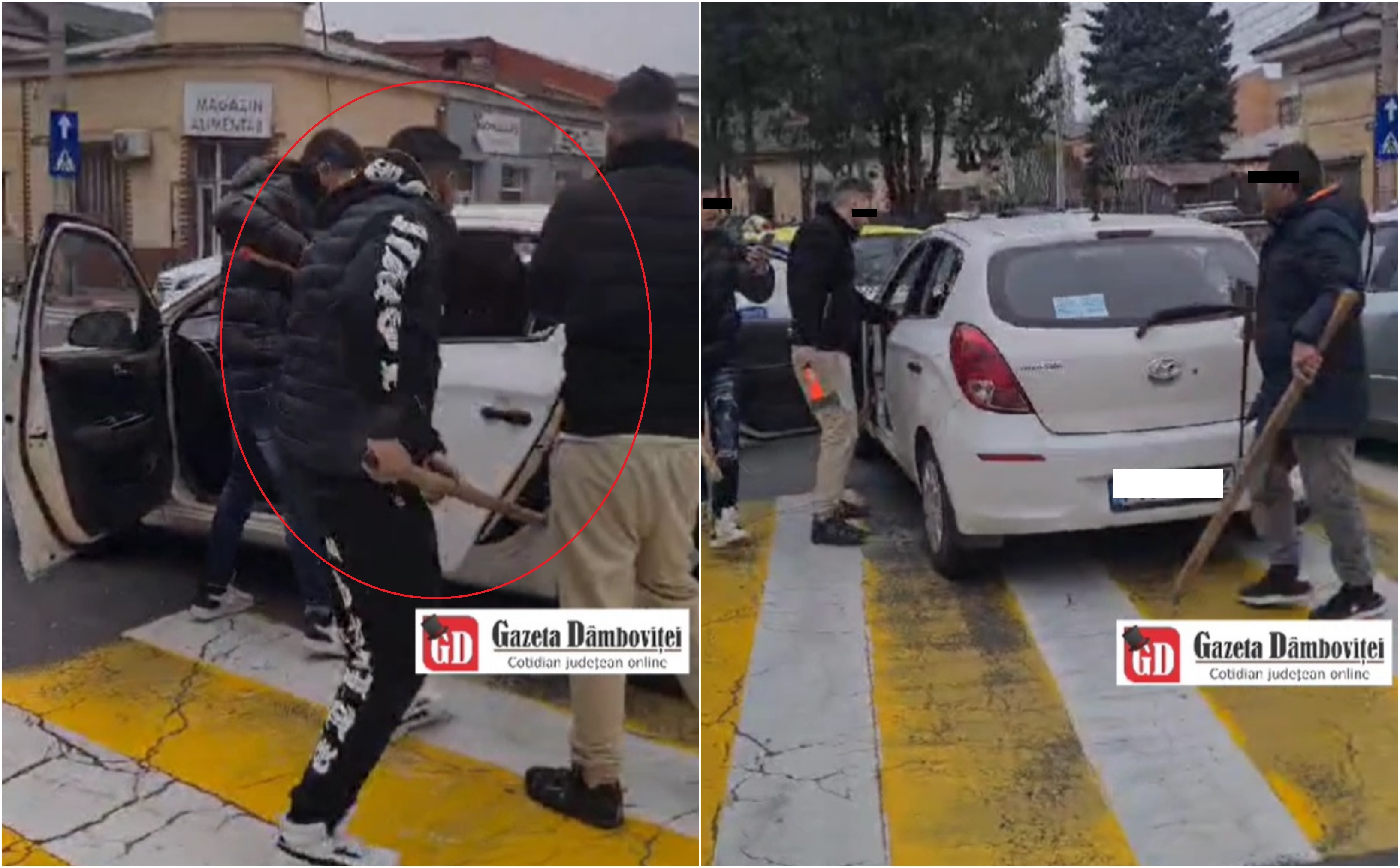 Un tânăr a fost atacat cu bâte și topoare în plină stradă, la Ploiești. Bărbatul era pasager într-o mașină de car sharing
