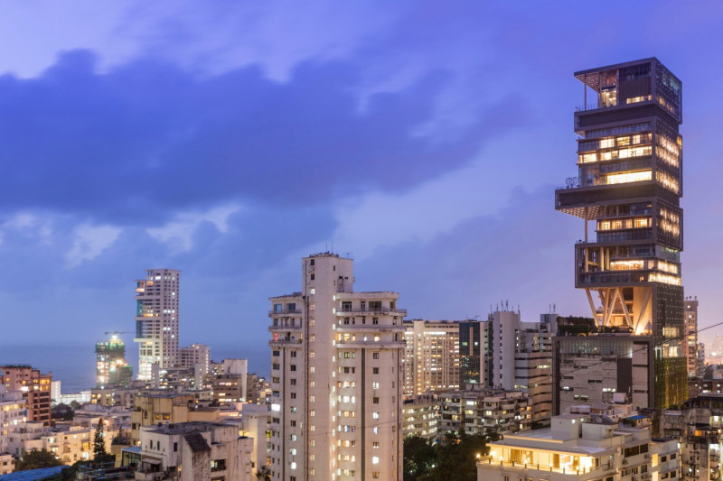 Mukesh Ambani owned Antilla/Antilia - the world's most expensive private residence, in Mumbai