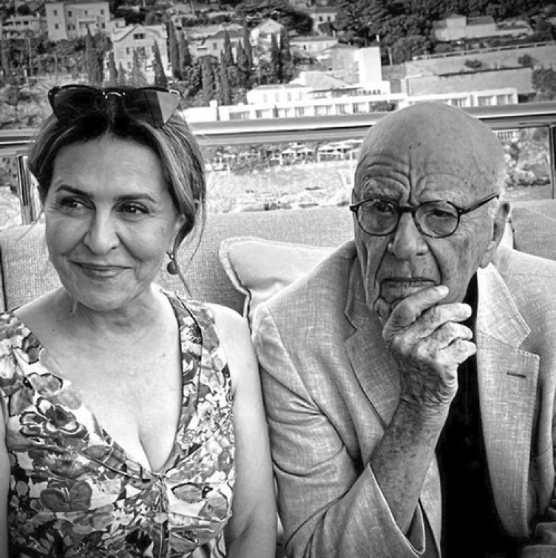 Rupert Murdoch et sa nouvelle compagne Elena Zhukova ( scientifique à la retraite et mère de Dasha Zhukova)