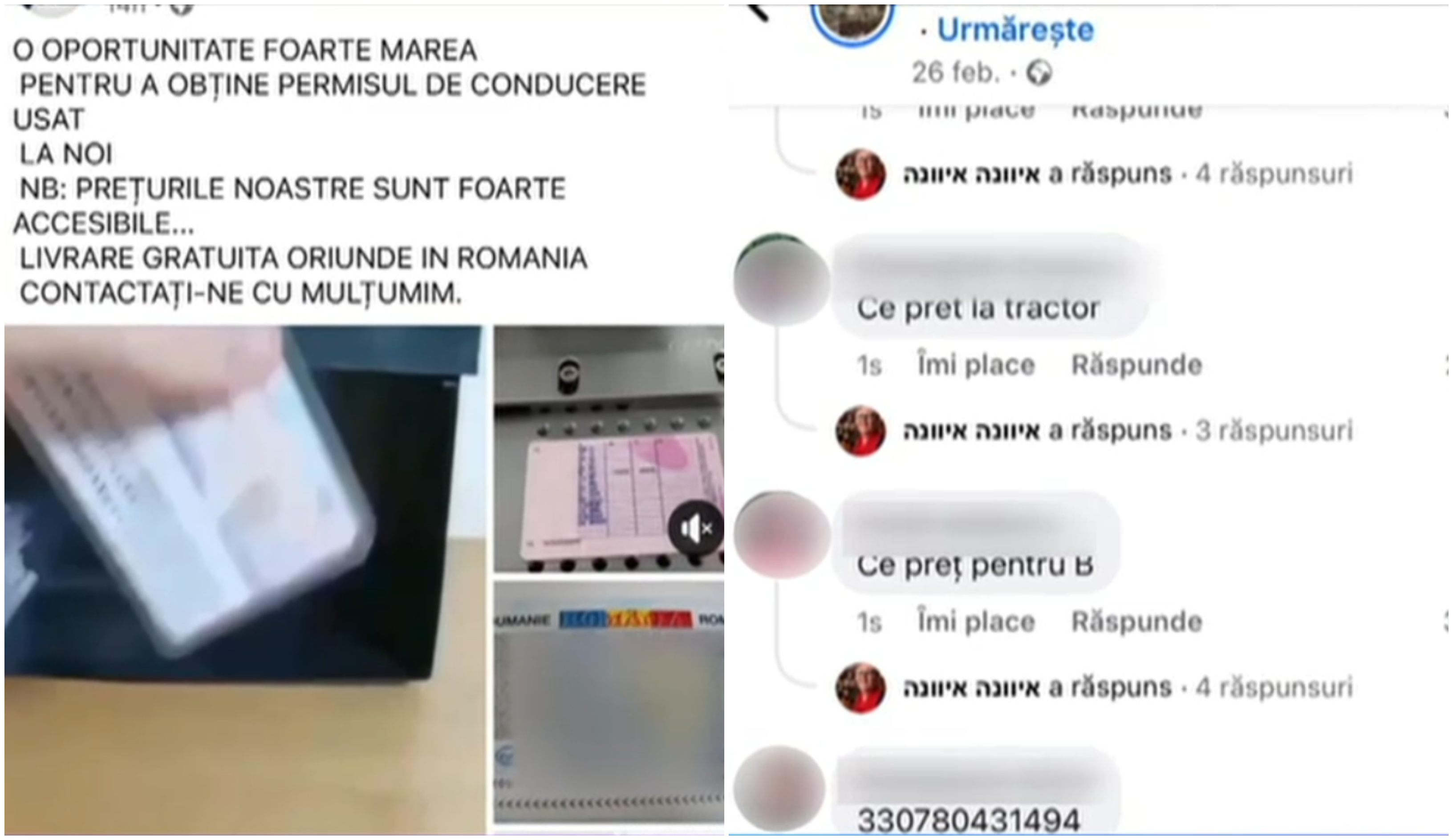 Permise de conducere false, vândute cu până la 700 de euro pe rețelele sociale. Clienților li se promite că pot conduce legal