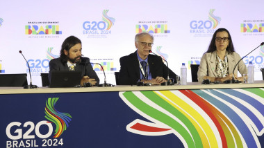 conferință de presă la G20 în Brazilia