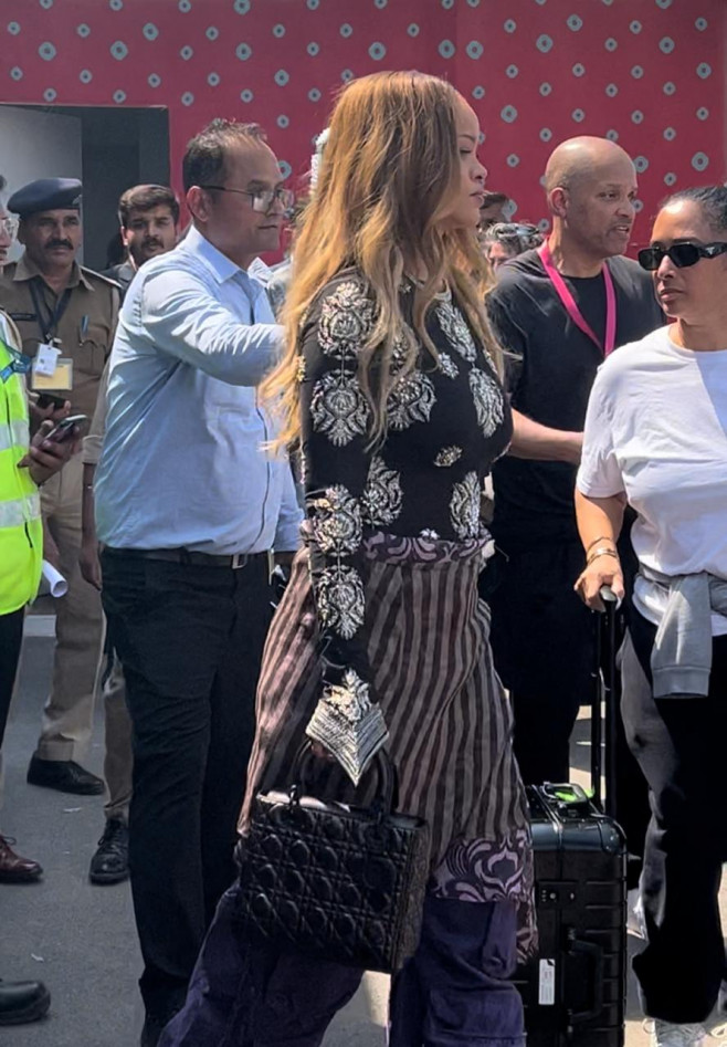 Rihanna and ASAP Rocky seen arriving in Gujrat, India for the Anant Ambani Wedding