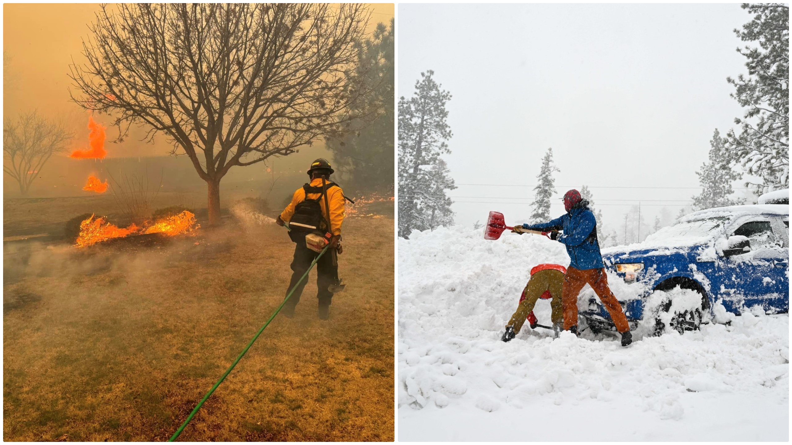 Fenomene meteo extreme în SUA: Incendii în Texas și furtuni de zăpadă în California și Nevada