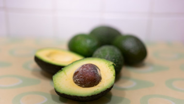 fresh ripe halved avocado pear