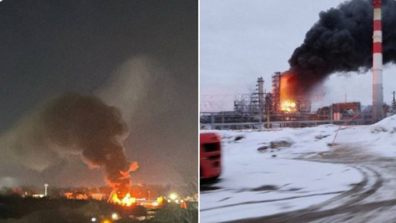 incendii la rafinarii de petrol din rusia