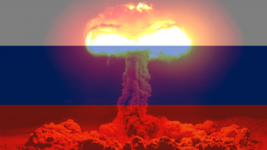 explozie nuclear steag rusia pe fundal