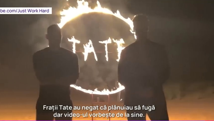 Filmare compromițătoare pentru frații Tate. Momentul care a dus la arestarea milionarilor